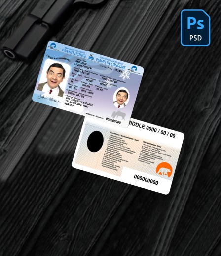 Canada Northwest Territories driver’s license PSD